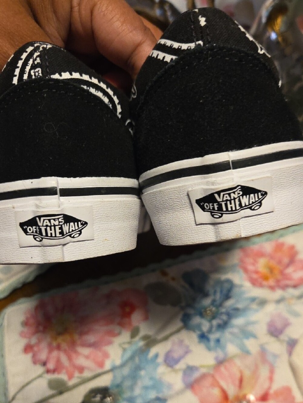 Vans Black & White Paisley Old Skool Sneakers - Picture 2 of 7